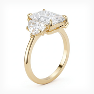 Esme Trinity Emerald Diamond Ring