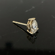 1.0 ct. tw. Lab-Grown Pear-Shaped Diamond Stud Earrings (Yellow Gold)