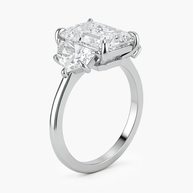 Esme Trinity Emerald Diamond Ring