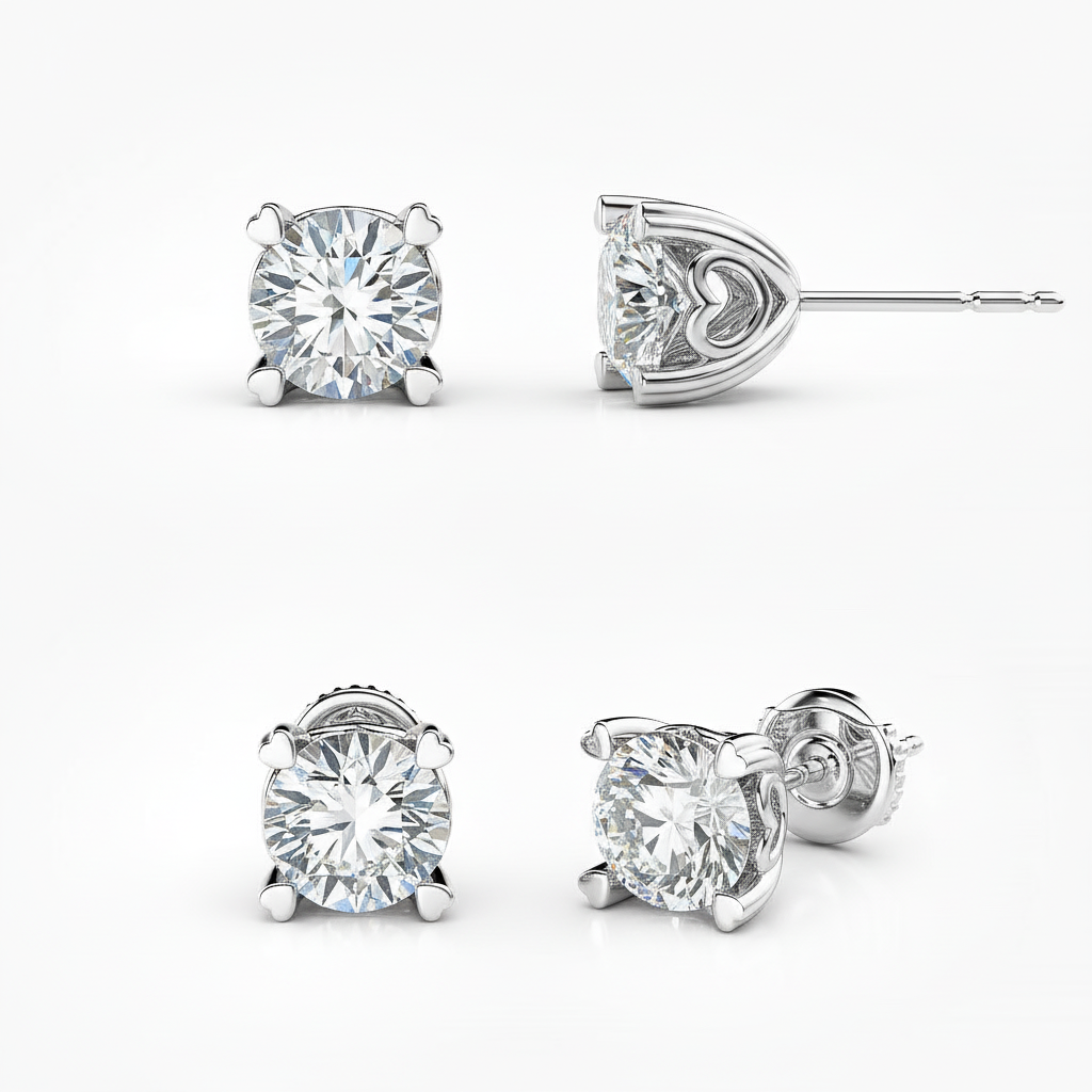 2 ct. tw. Diamond Heartseeker Stud Earrings