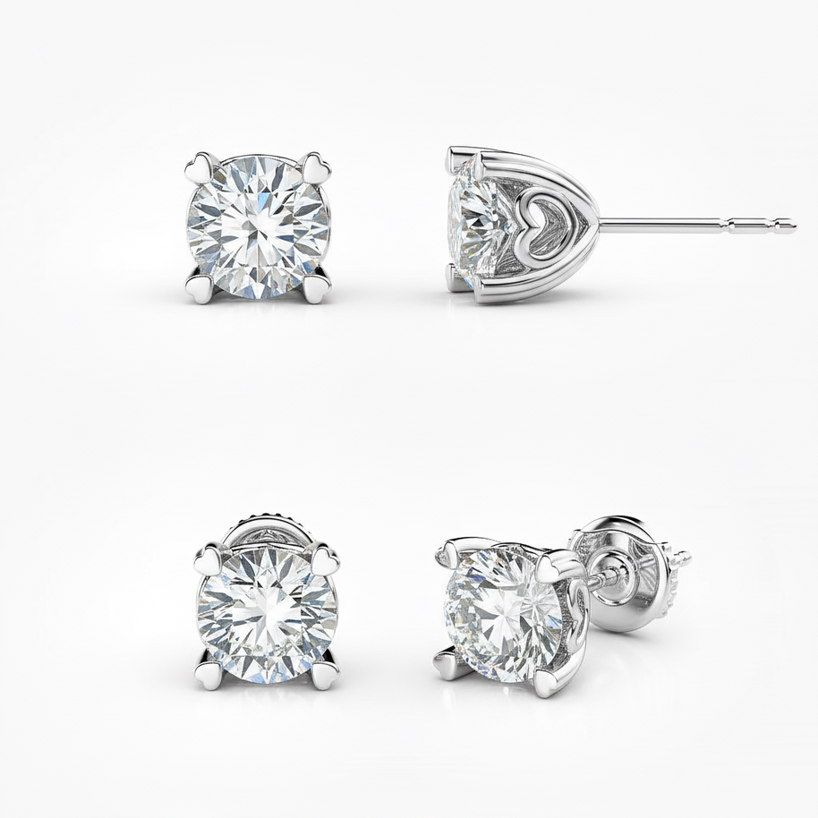 2 ct. tw. Diamond Heartseeker Stud Earrings