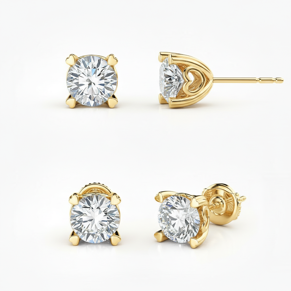 2 ct. tw. Diamond Heartseeker Stud Earrings