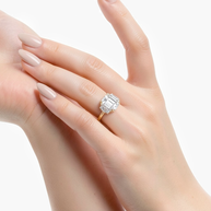 Esme Trinity Emerald Diamond Ring
