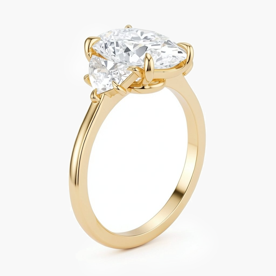 Elodie Trinity Oval Diamond Ring