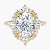 Aurelia Halo/Pavé Cushion Diamond Ring