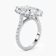 Estelle Oval Halo Diamond Ring
