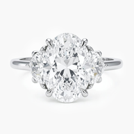 Elodie Trinity Oval Diamond Ring
