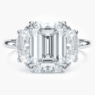 Esme Trinity Emerald Diamond Ring