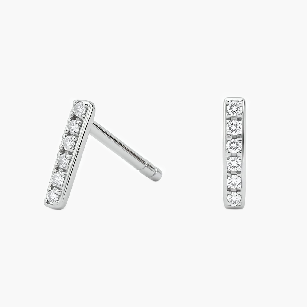 0.27 ct. tw. Bar Diamond Stud Earrings