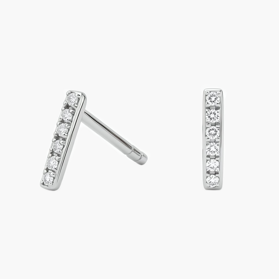 0.27 ct. tw. Bar Diamond Stud Earrings