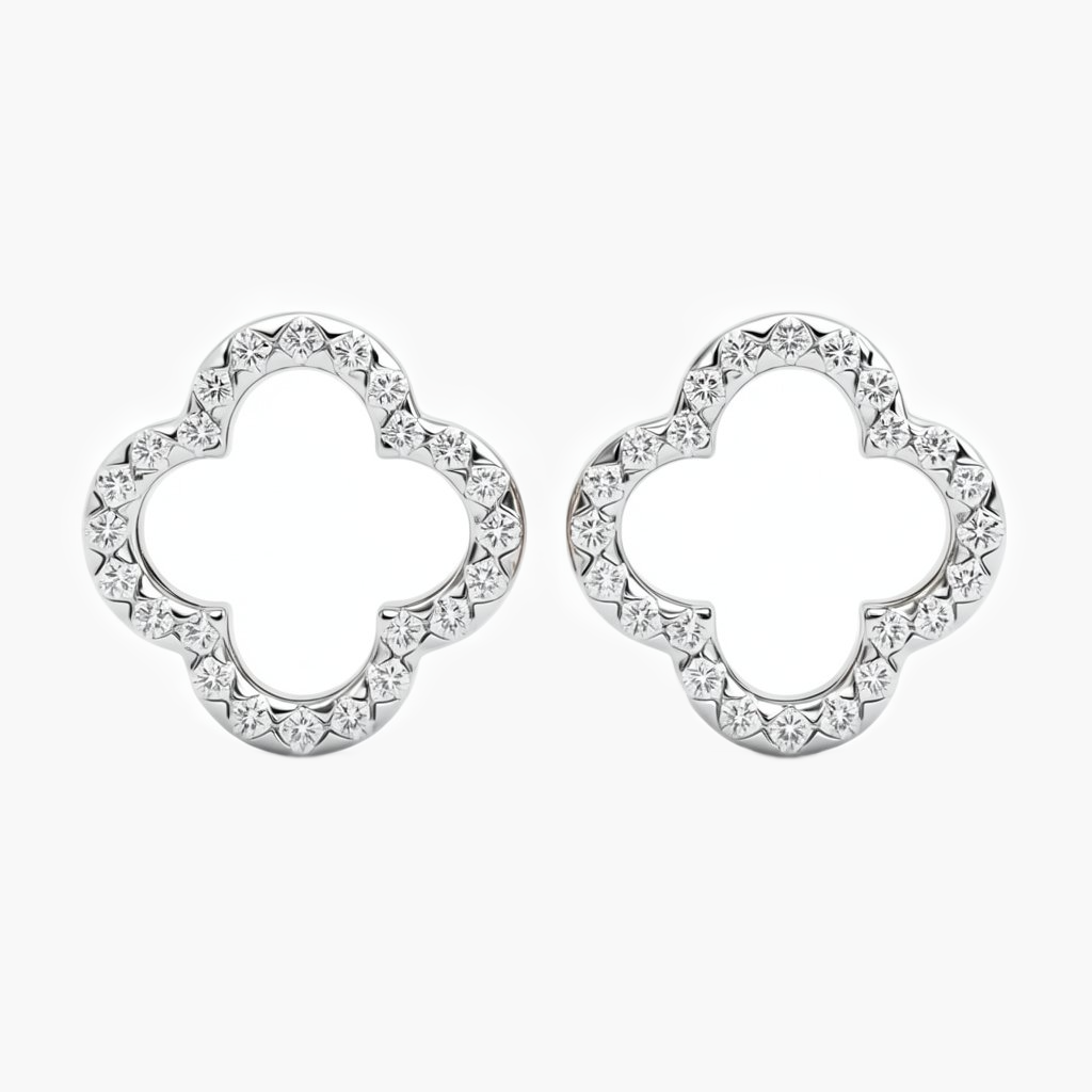 0.38 ct. tw. Clover Diamond Stud Earrings