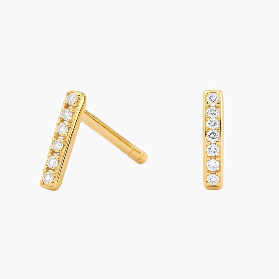 0.27 ct. tw. Bar Diamond Stud Earrings