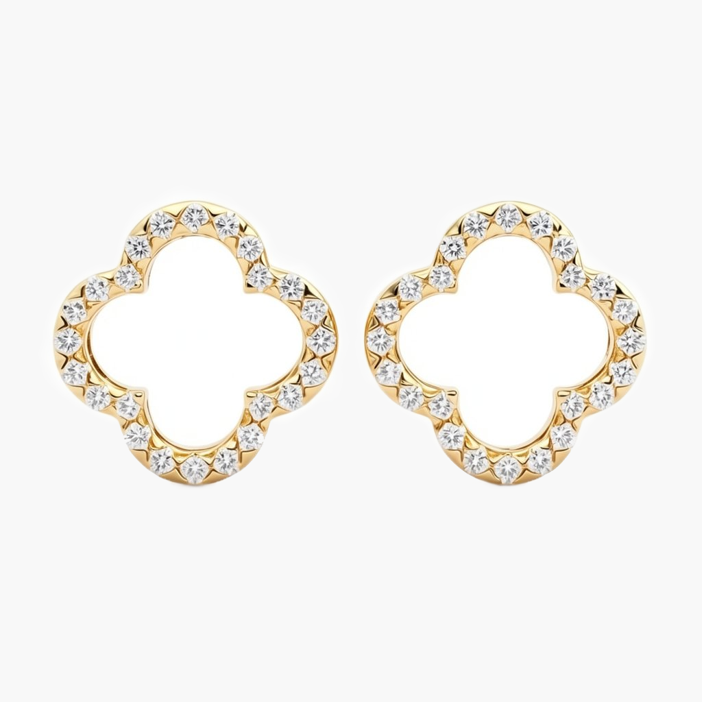 0.38 ct. tw. Clover Diamond Stud Earrings