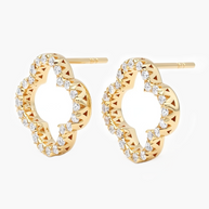 0.38 ct. tw. Clover Diamond Stud Earrings