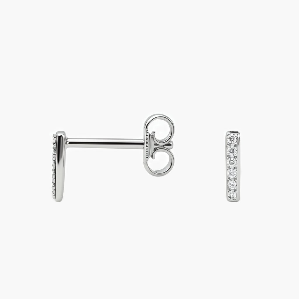 0.27 ct. tw. Bar Diamond Stud Earrings