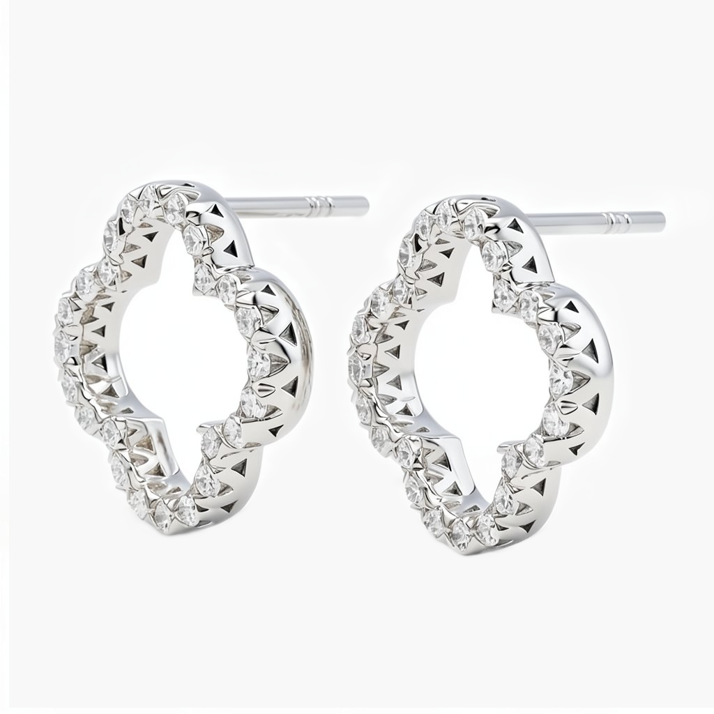 0.38 ct. tw. Clover Diamond Stud Earrings