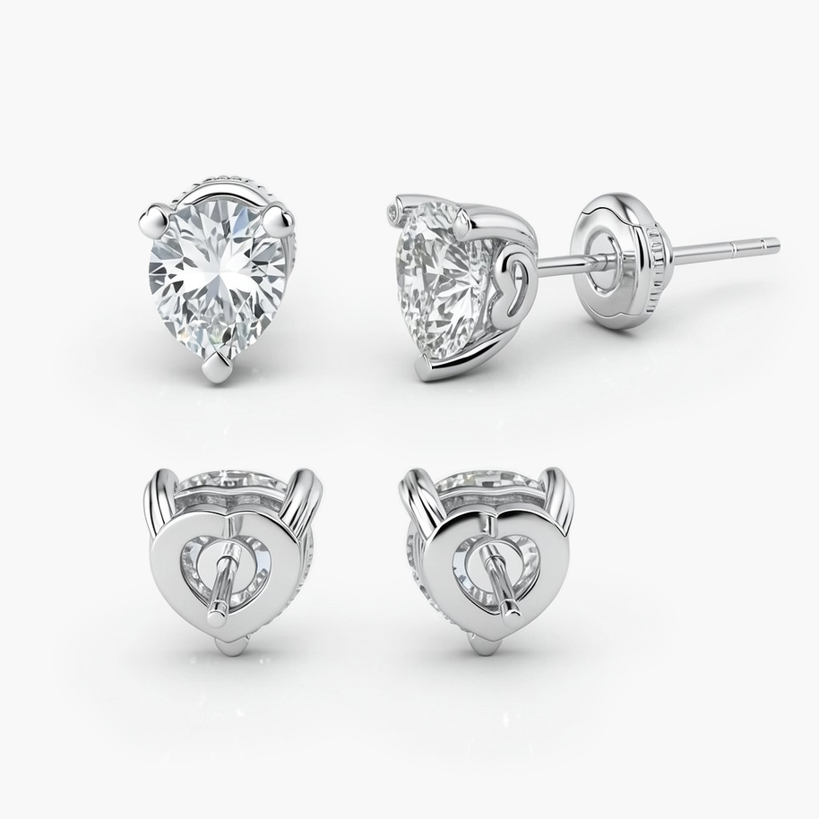 3.0 ct. tw. Lab-Grown Pear-Shaped Diamond Stud Earrings