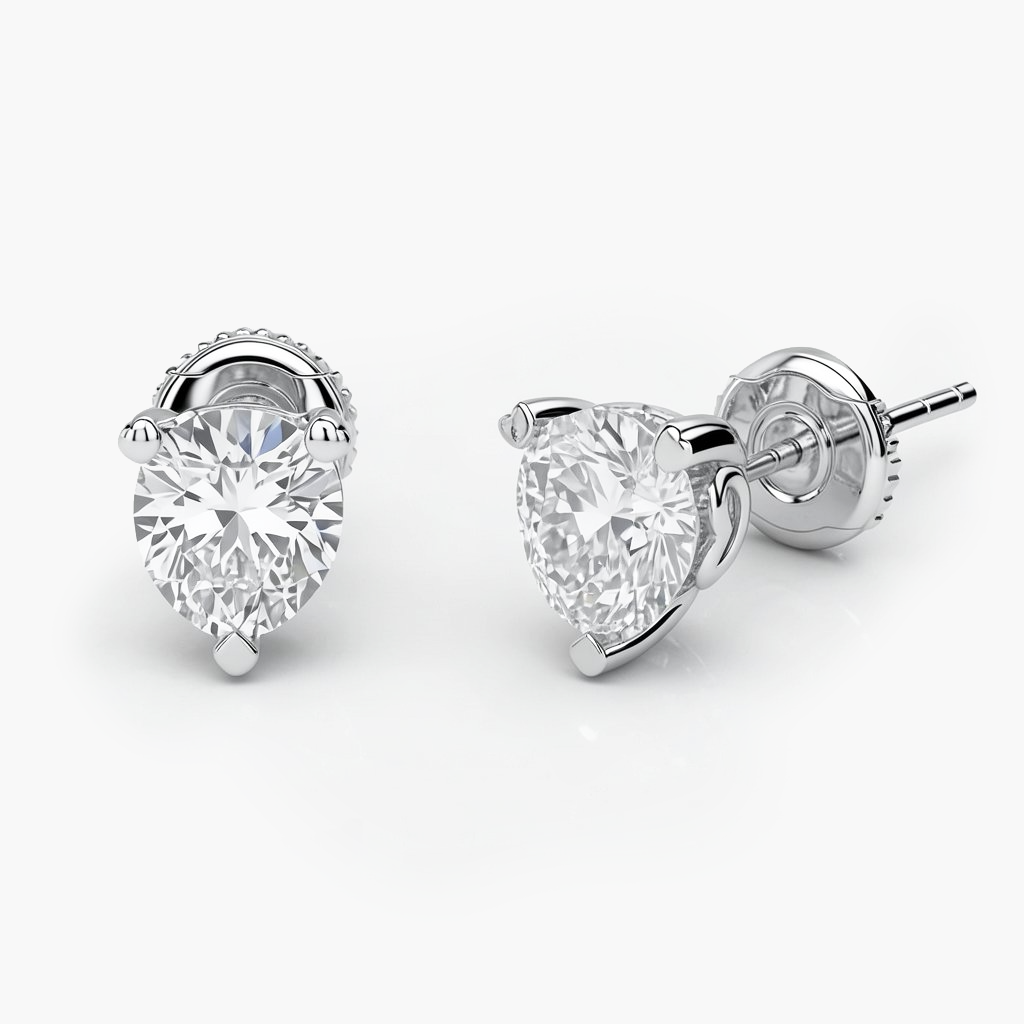 3.0 ct. tw. Lab-Grown Pear-Shaped Diamond Stud Earrings
