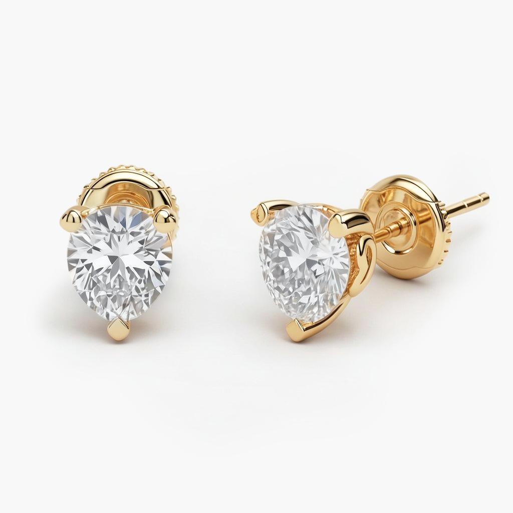 3.0 ct. tw. Lab-Grown Pear-Shaped Diamond Stud Earrings