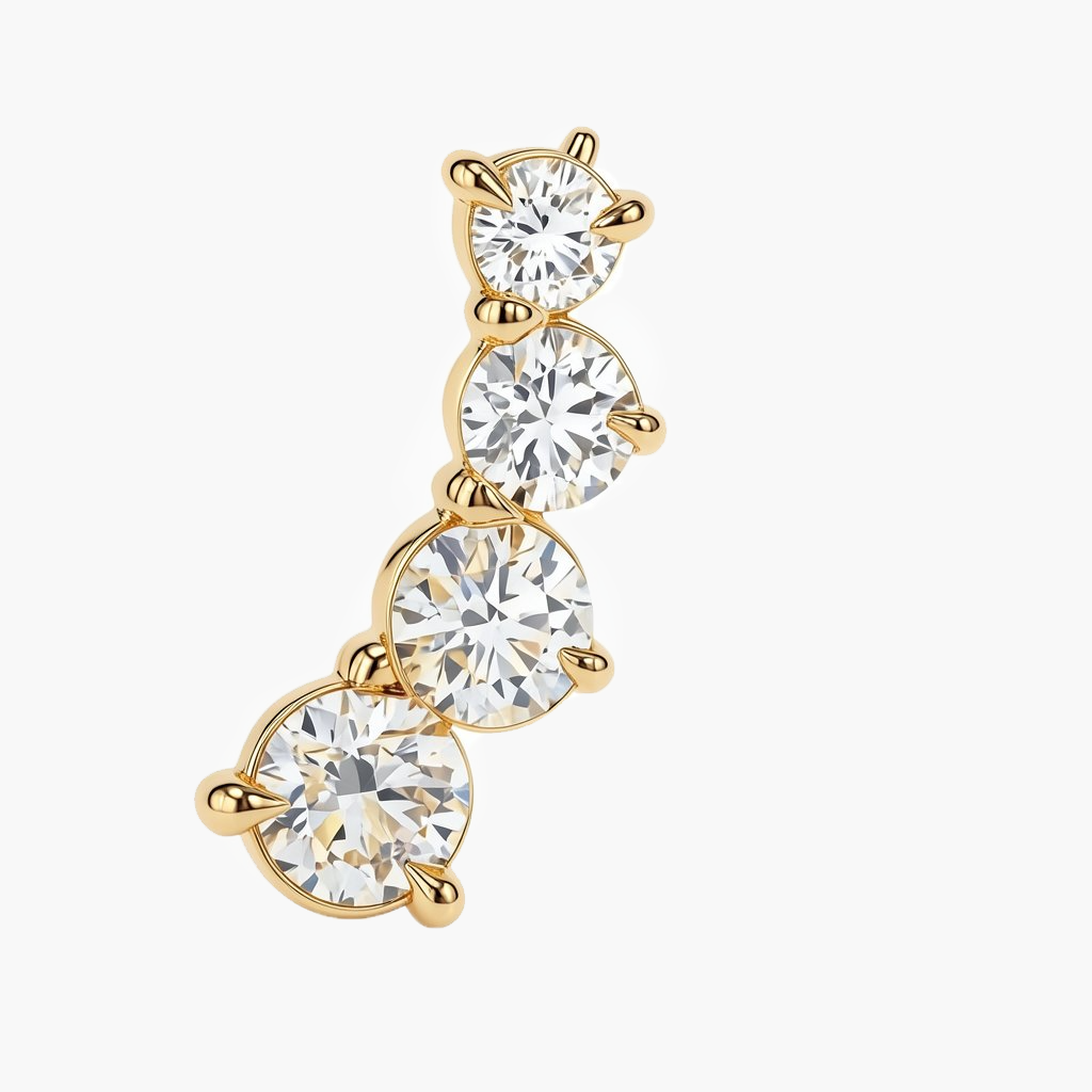 1.06 ct. tw. Cascading Diamond Climber Earrings