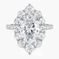 Estelle Oval Halo Diamond Ring