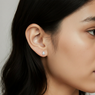1.0 ct. tw. Lab-Grown Pear-Shaped Diamond Stud Earrings (Yellow Gold)