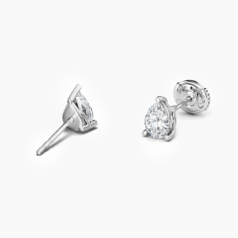 1.0 ct. tw. Lab-Grown Pear-Shaped Diamond Stud Earrings