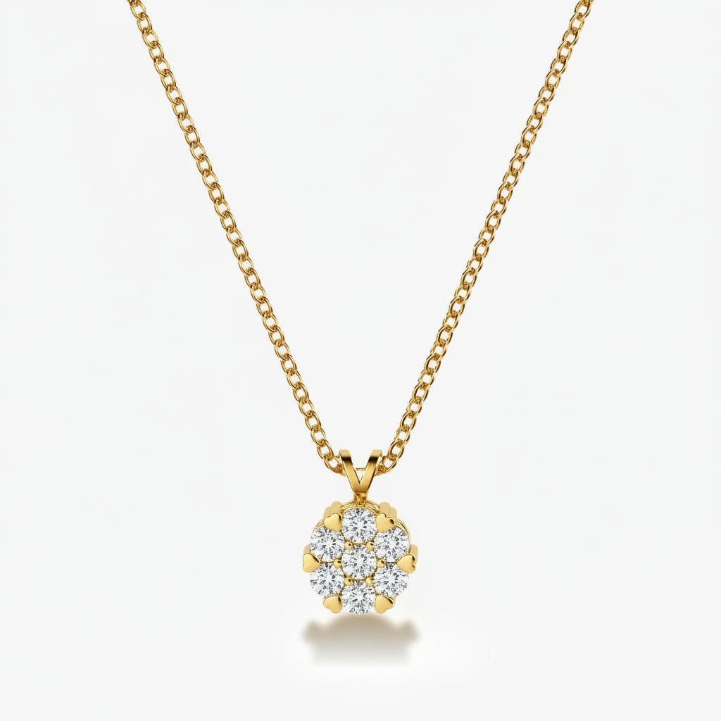 0.35 ct. tw. Heartseeker Cluster Diamond Necklace
