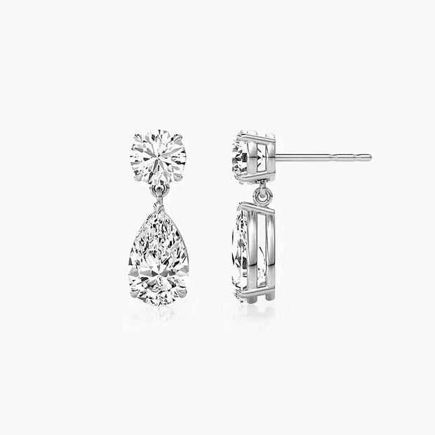 Boucles d'oreilles pendantes Kindred en diamants de 3 carats (poids total).