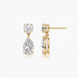 Boucles d'oreilles pendantes Kindred en diamants de 3 carats (poids total).