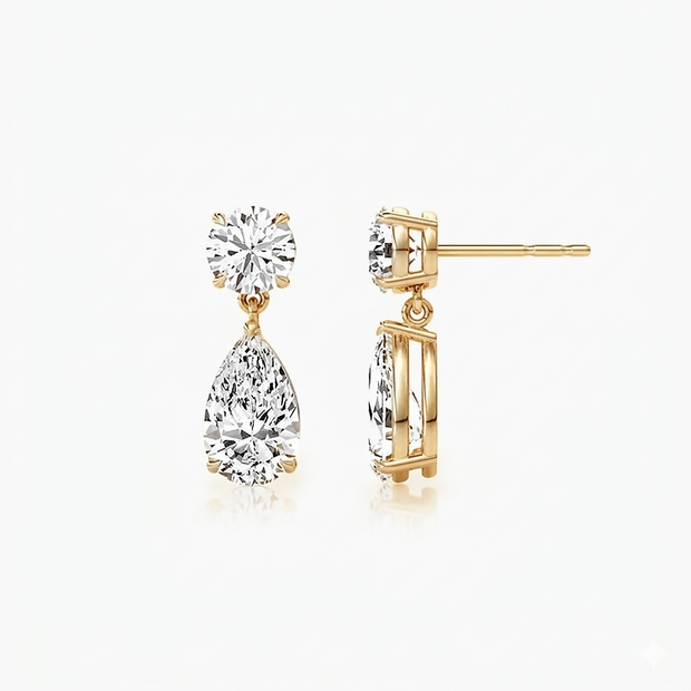 Boucles d'oreilles pendantes Kindred en diamants (or jaune), 3,0 ct. tw.